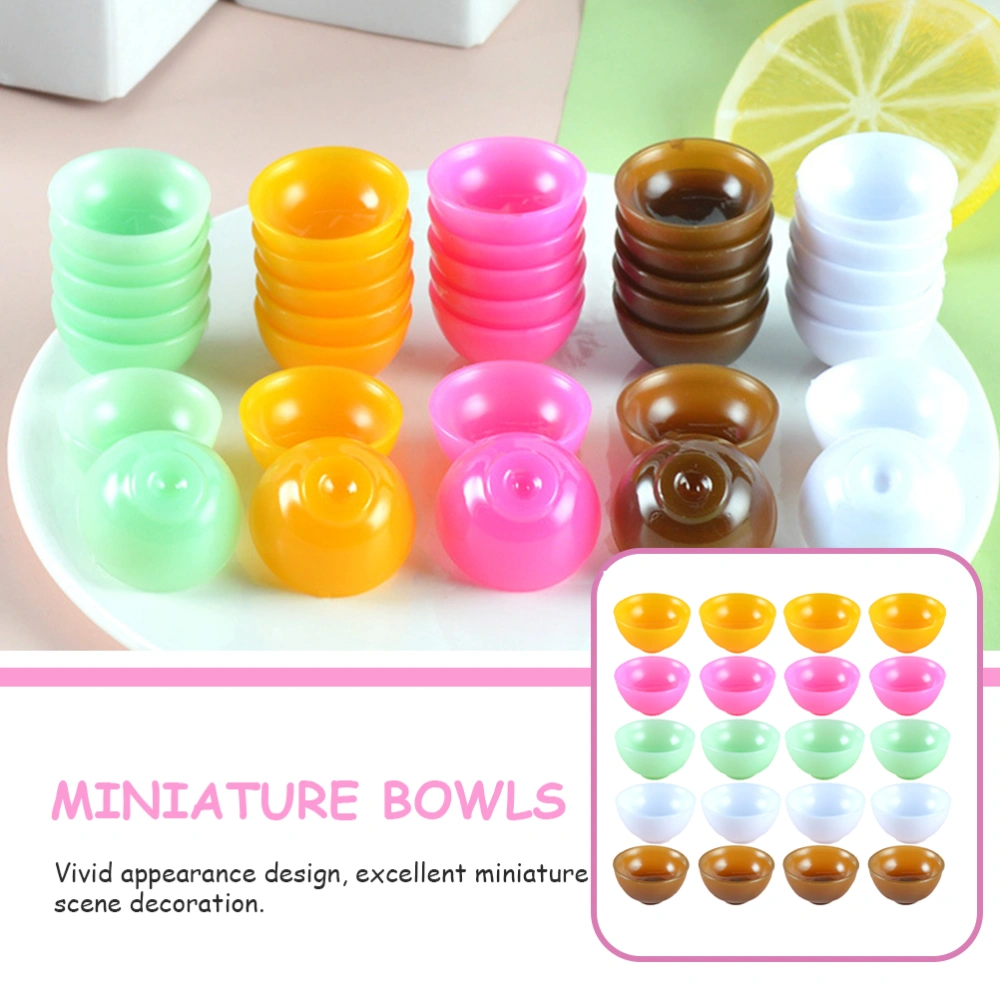 20pcs Miniature Bowls Mini House Bowl Ornament Mini House DIY Accessories