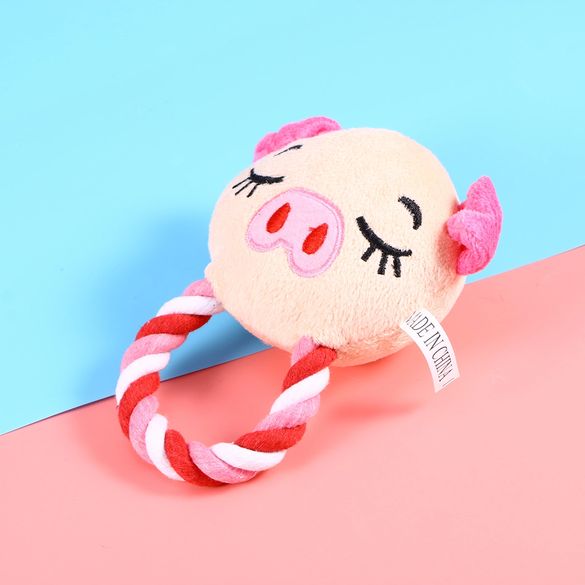 Pet Plush Toys Dog Chew Toys Puppy Cats Biting Sound Squeaky Toys Cartoon Pig Design