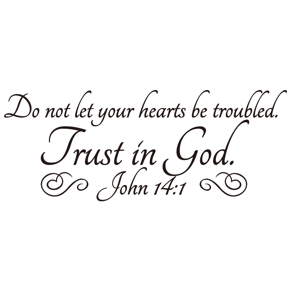 Psalm 23:6 Wall Art Religious Vinyl Wall Sticker Wallpaper 24.5x62cm (Black)