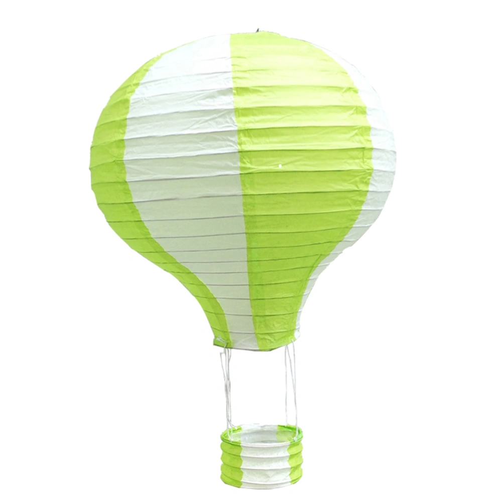 6pcs Hot Air Balloon Paper Lantern Foldable Decoration Paper Lantern for Party Wedding Market (Yellow White Stripe, Light Blue White Stripe, Fruit Green White Stripe, Pink White Stripe, Orange White Stripe, Rosy White Stripe Pattern, Without Light So