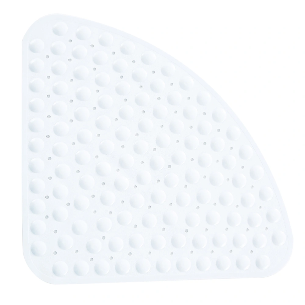 Anti-slip Floor Mat Sector Shaped Mat Bathroom Shower Mat Creative Floor Cushion (White, 54x54cm)