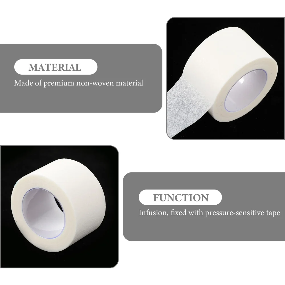 12 Rolls of Medical Paper Tapes Breathable Skin Tape Pressure Sensitive Tape