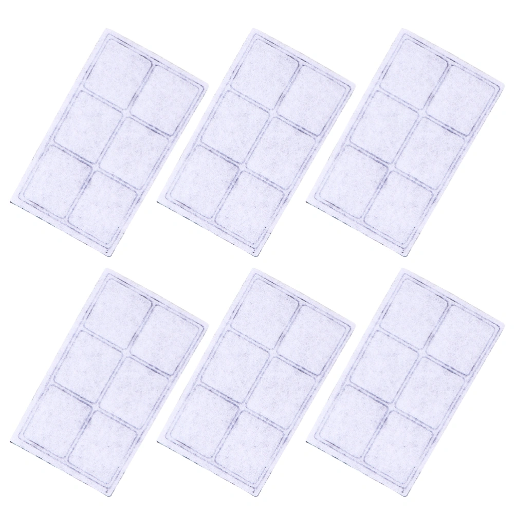 6pcs 6 Grids Pet Water Activated Carbon Filter Pet Fountain Filter Replacement