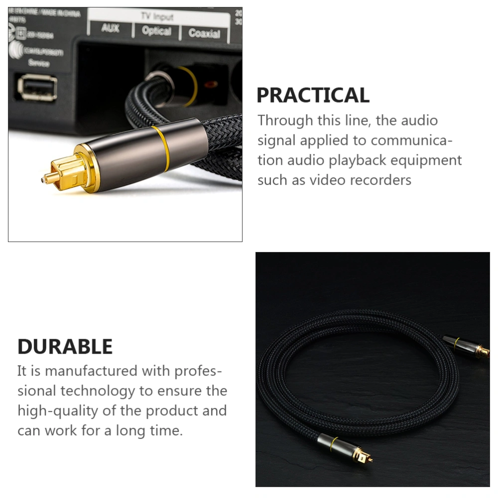 Optical Audio Cable 2 Meter Optic Male to Male Cord Replacement Audio Cord