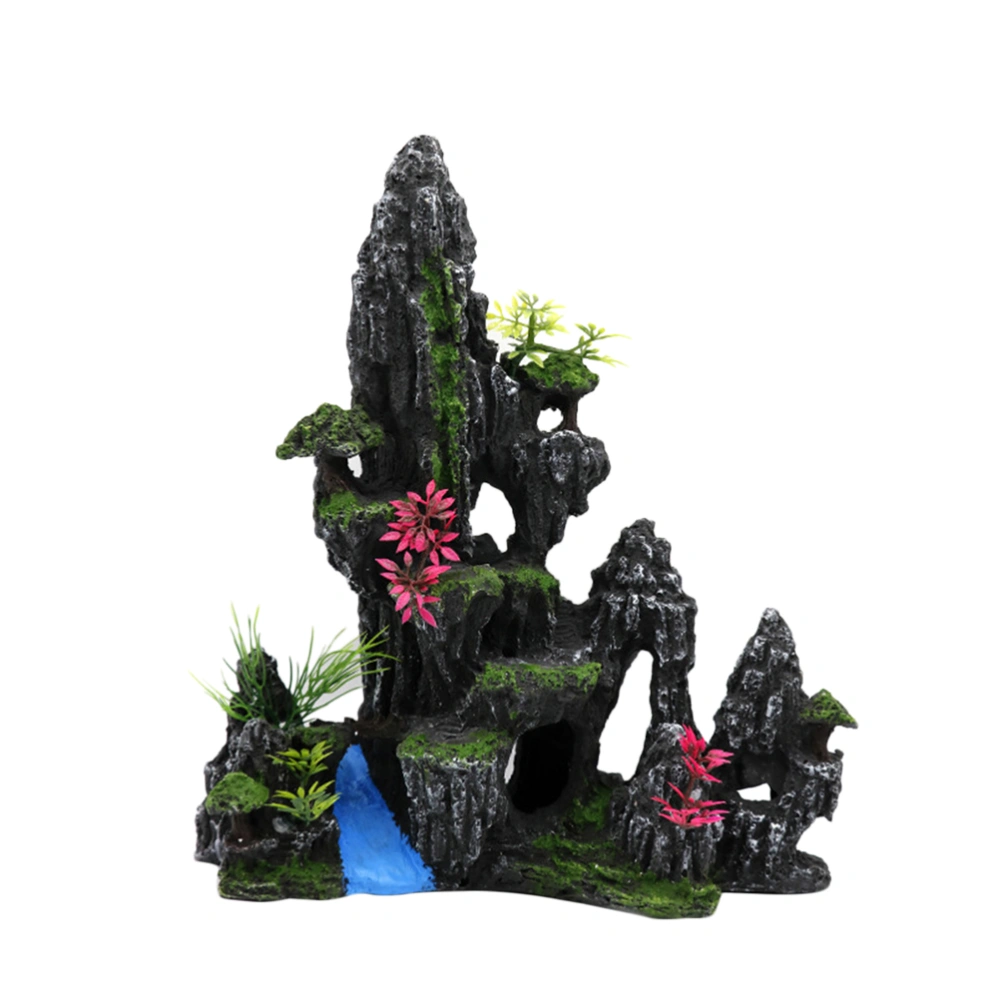 Layout Resin Mountain Craft Creative Fish Tank Mountain Landscape Artificial Mountain Decor Peak Mountain