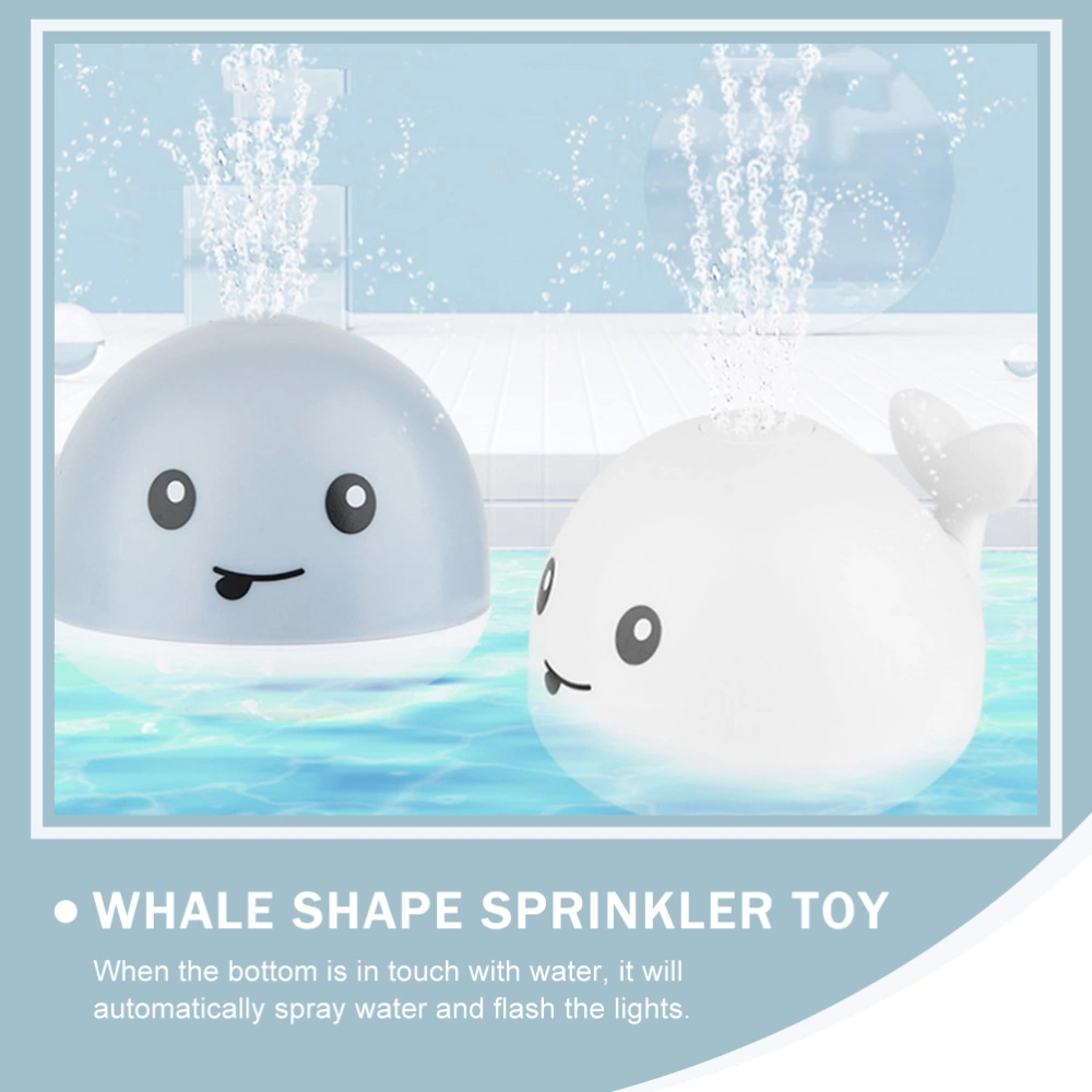 1Pc Automatic Sensing Water Spray Small Whale Light Bath Toy for Kids Bathing