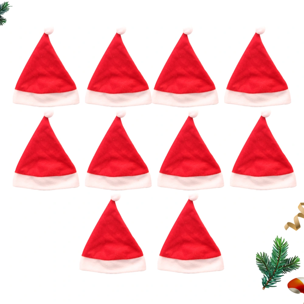 10pcs Lovely Christmas Caps Apple Decorations Hats Chic Christmas Gift Caps Ornament for Party Home Restaurant Shop