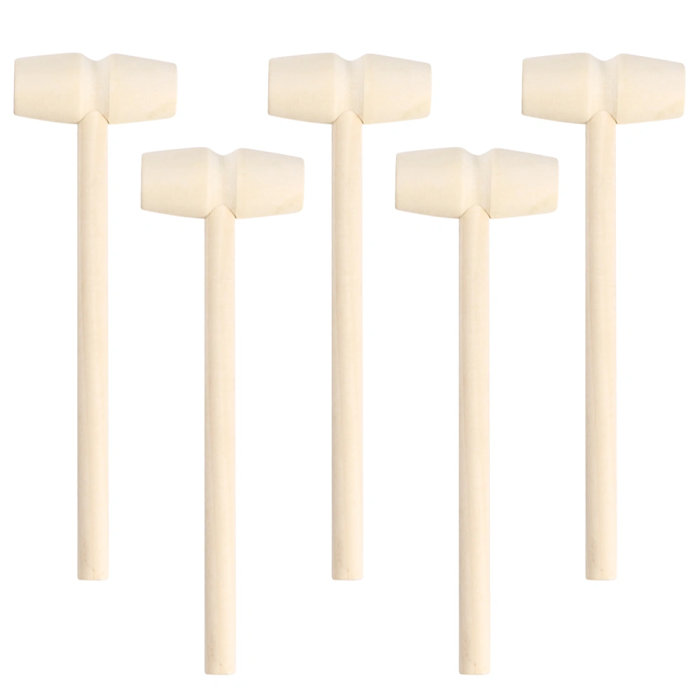 5pcs Mini Wooden Hammer Mallet Pounding Toy Creative Beating Gavel Toys Educational Toy for Boys Girls Children