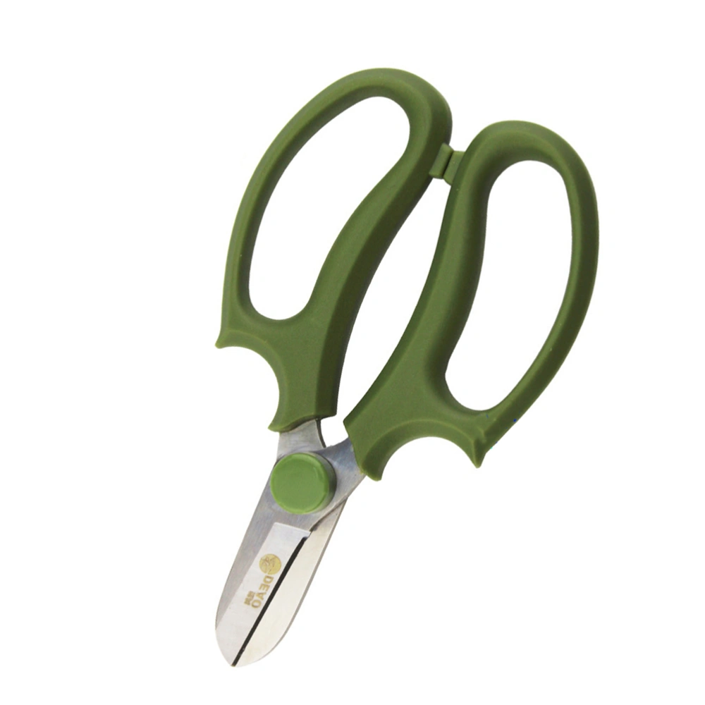 Roung Head Pruning Gardening Flower Scissors Branch Shears Bonsai Pruners Flower Shop Tools(Green)