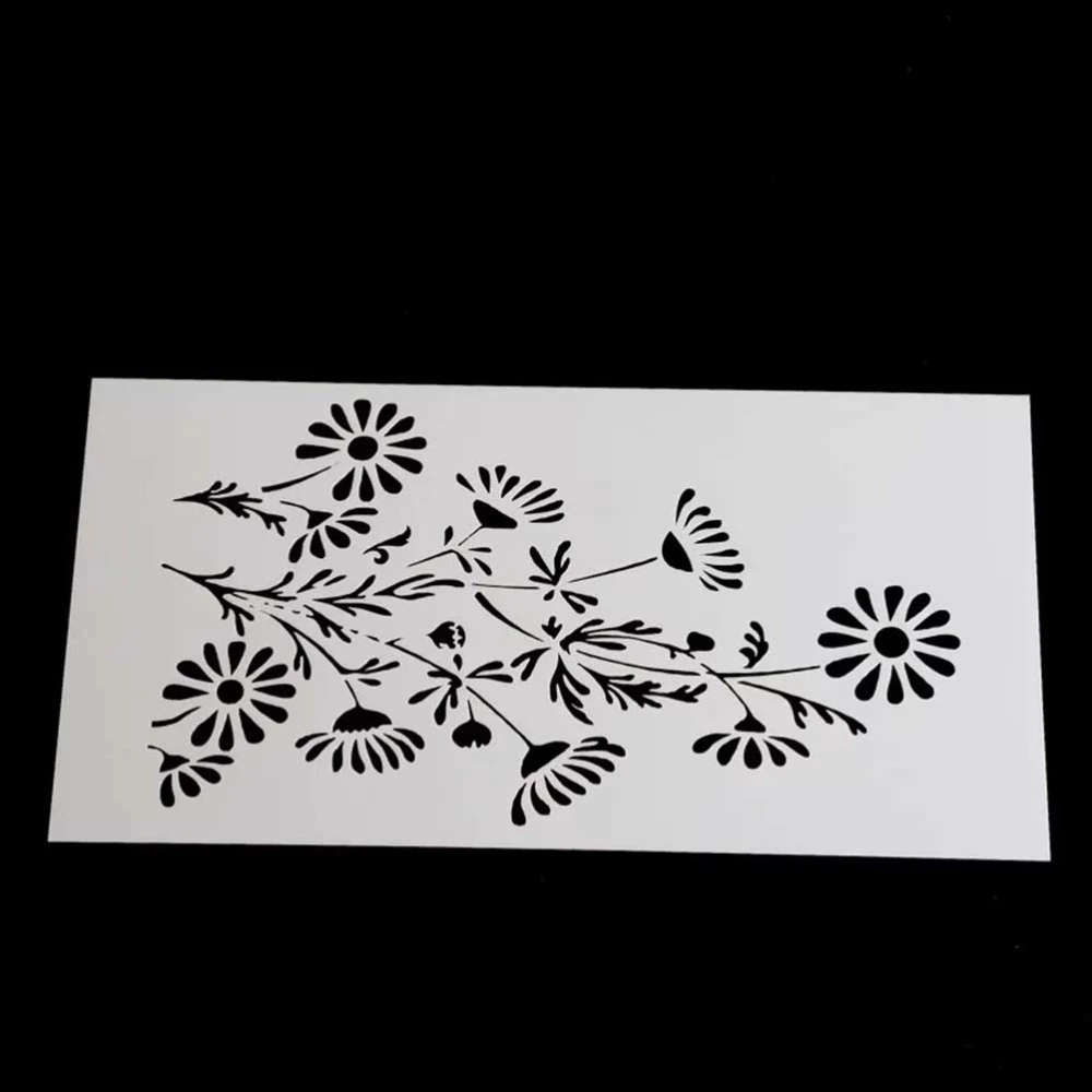 5pcs DIY Sun Flower Shape Children DIY Hollow Drawing Painting Stencils Templates for DIY Crafts (White)