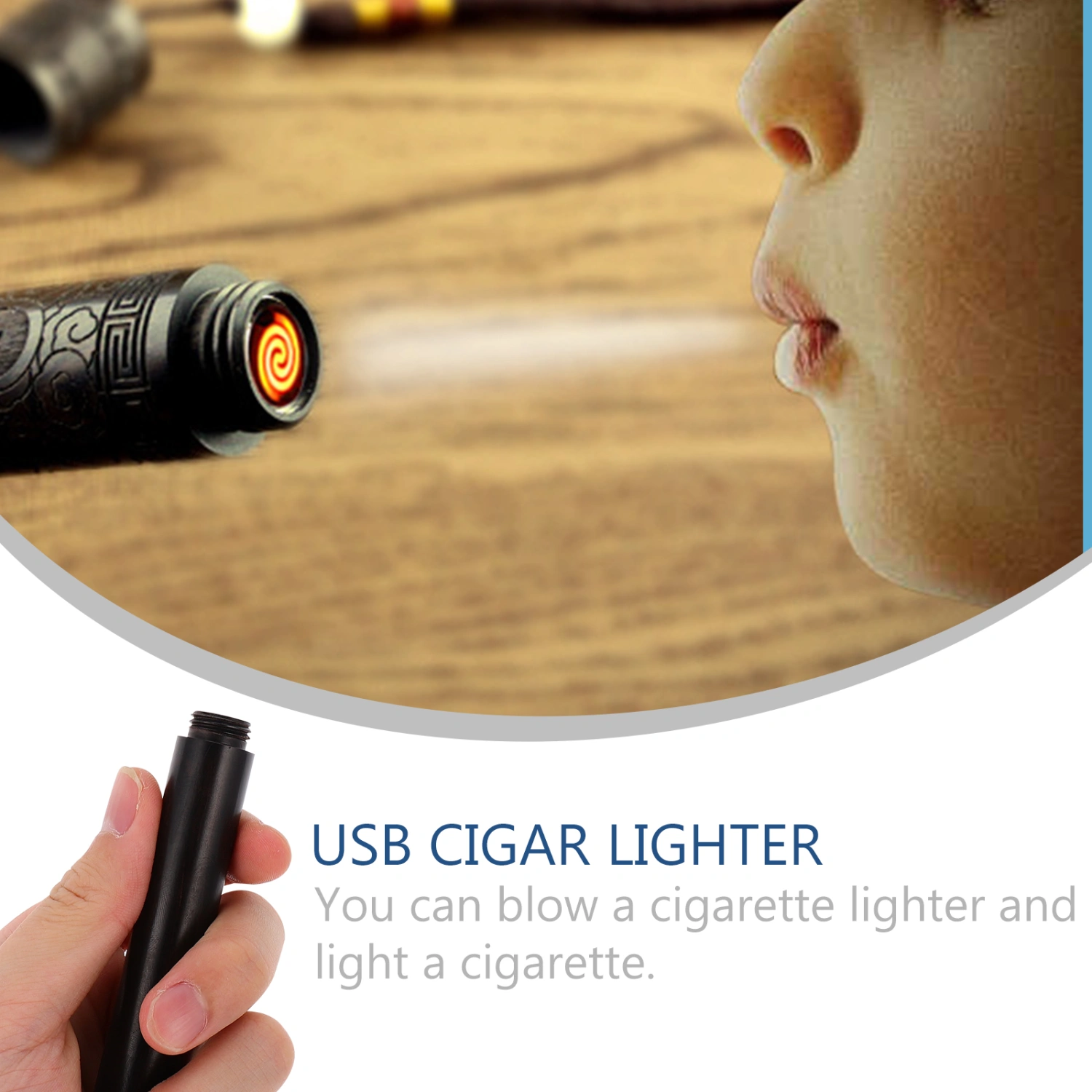 USB Charging Cigar Lighter Outdoor Cigarette Lighter Mini Cigarette Lighter