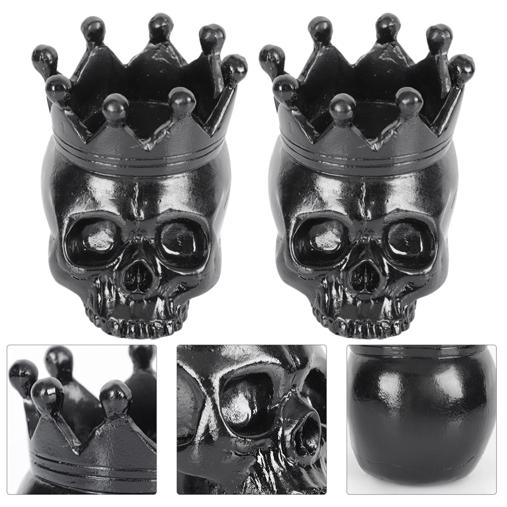 2pcs Skull Tealight Candle Holders Scary Spooky Tealight Candle Holders