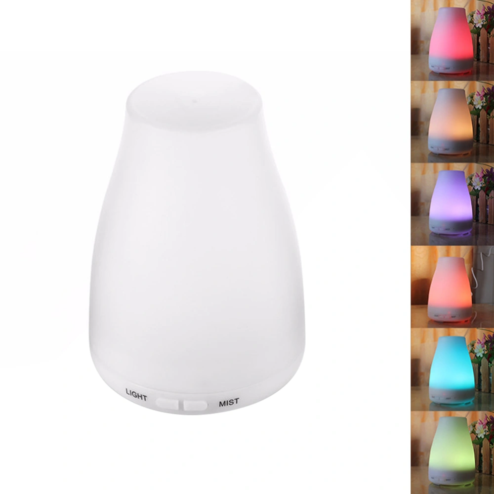 100ml Aromatherapy Essential Oil Diffuser Portable Ultrasonic Diffusers with Color LED Lights Changing and Waterless Auto Shut-off Function for Home Office Bedroom with EU-plug Adapter (Multicolor Light)