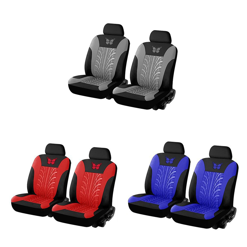 2pcs Car Seat Covers Universal Pattern Auto Seat Cushion Wear Resistant Car Seat Protector Backrest Car Accessory (Blue)