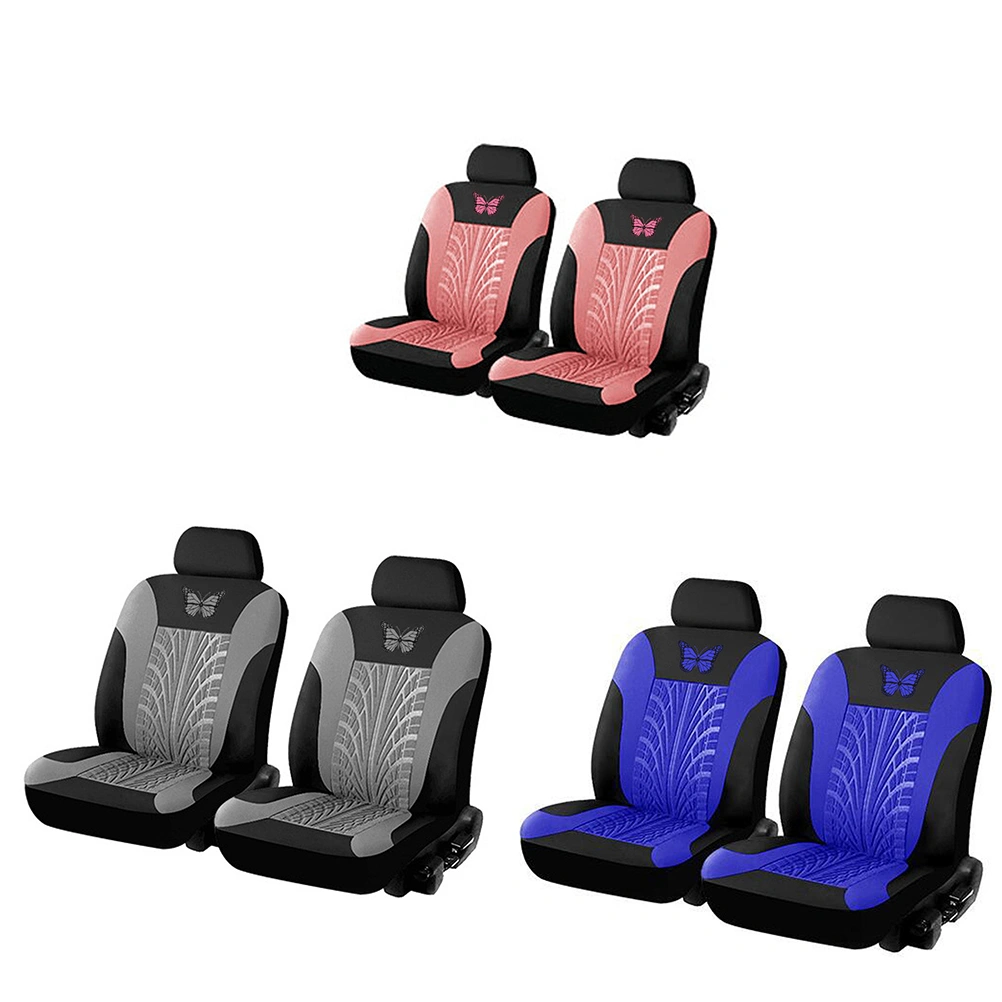 2pcs Car Seat Covers Universal Pattern Auto Seat Cushion Wear Resistant Car Seat Protector Backrest Car Accessory (Blue)
