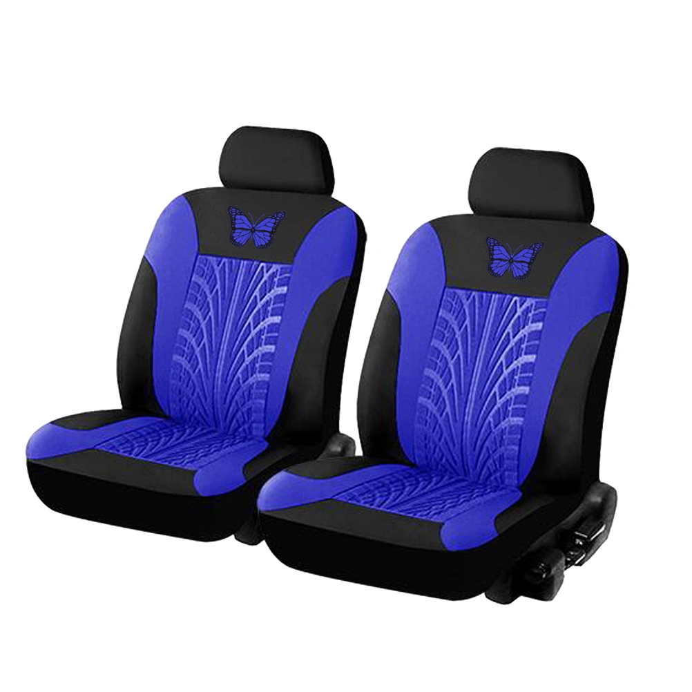 2pcs Car Seat Covers Universal Pattern Auto Seat Cushion Wear Resistant Car Seat Protector Backrest Car Accessory (Blue)
