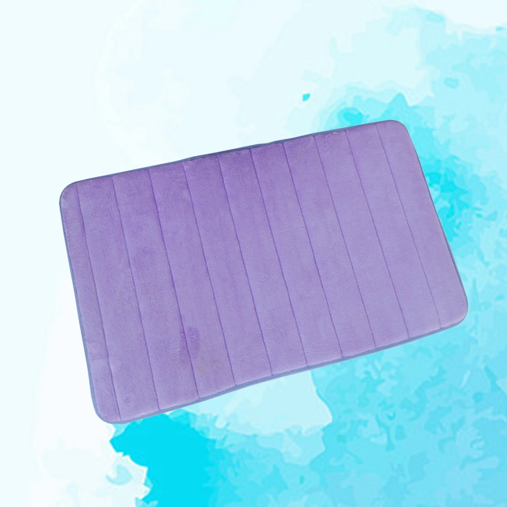 40x60cm Memory Bathroom Carpet Floor Mat Door Carpets Super Cozy Coral Bathroom Rug Carpet(Purple)