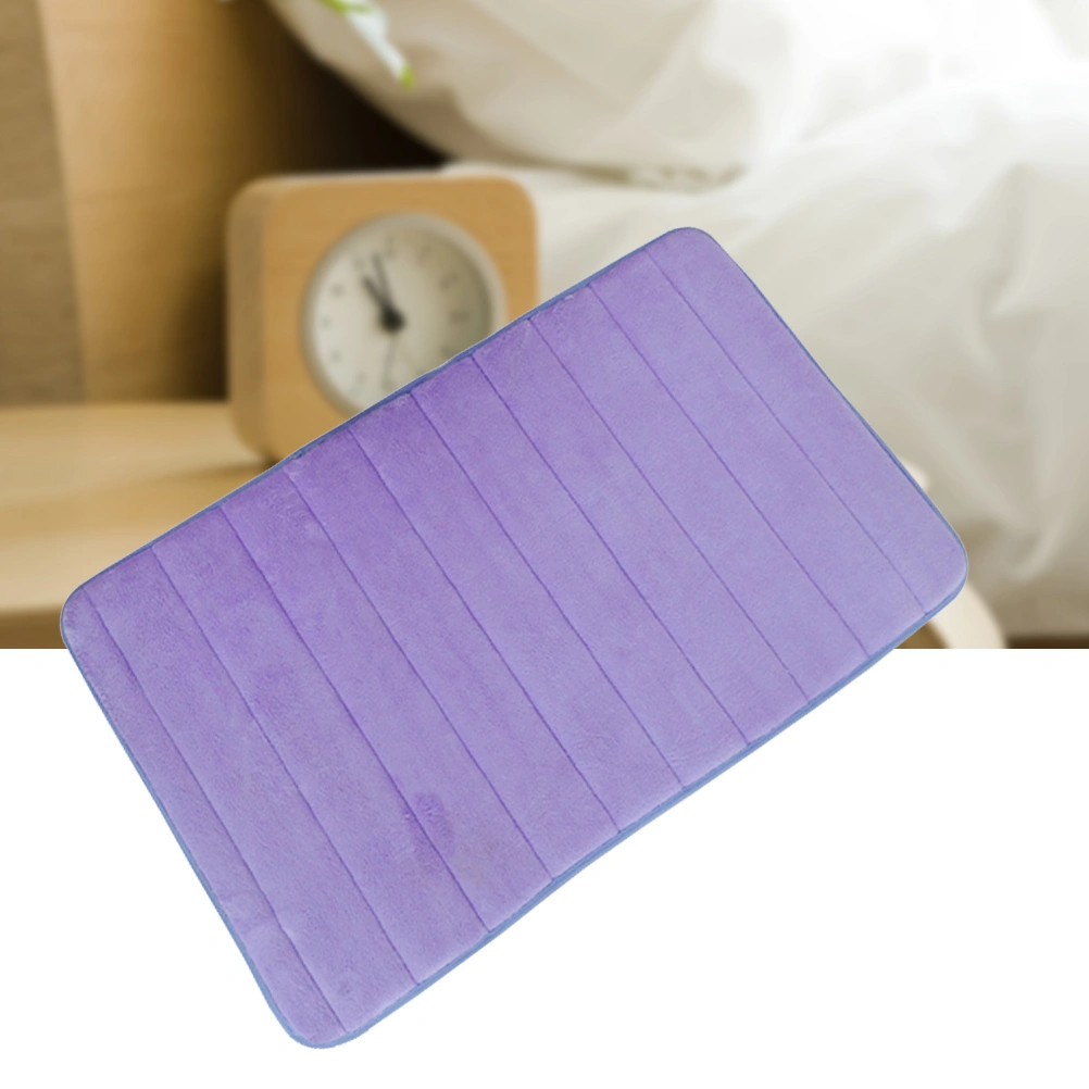 40x60cm Memory Bathroom Carpet Floor Mat Door Carpets Super Cozy Coral Bathroom Rug Carpet(Purple)