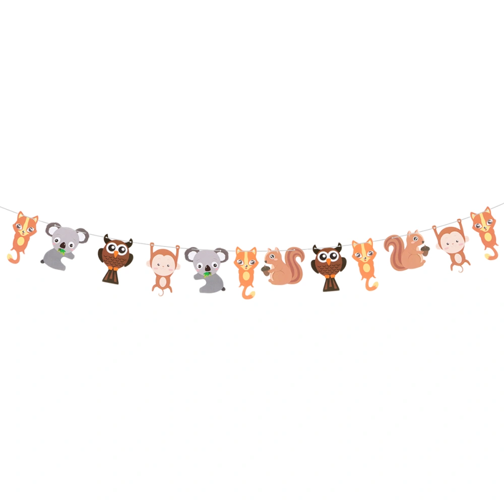 Jungle Animal Theme Banner Party Decorative Banner Animal Party Banner Decor (Forest Animal Style)