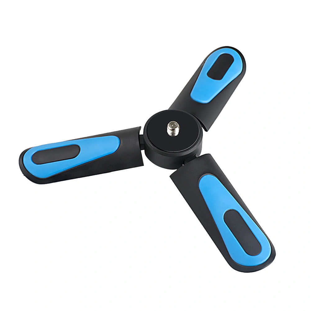 Mini Profesional Mobile Phone Securing Clip Clamp Bracket Mount Desktop Tripod (Black and Blue)