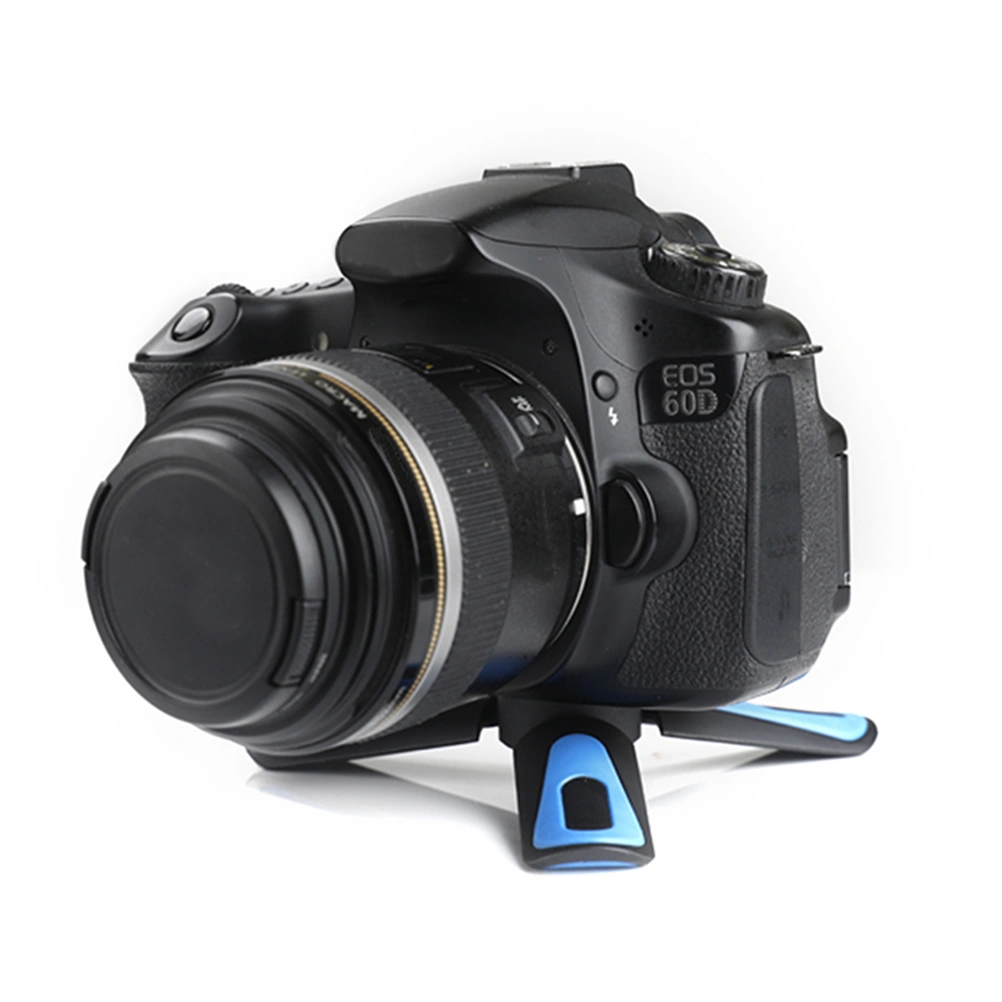 Mini Profesional Mobile Phone Securing Clip Clamp Bracket Mount Desktop Tripod (Black and Blue)