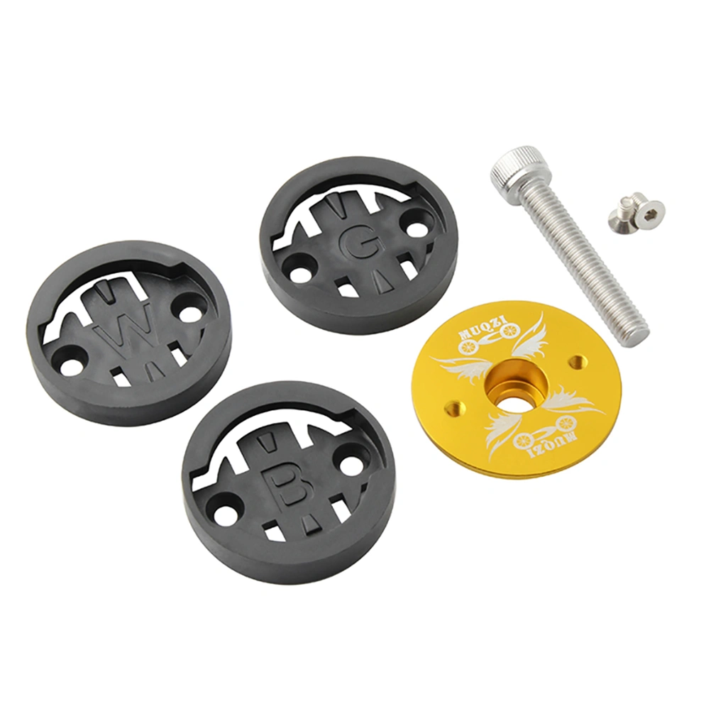 MTB Stem Bike Headset Stem Caps Kit Stopwatch Seat (Golden)
