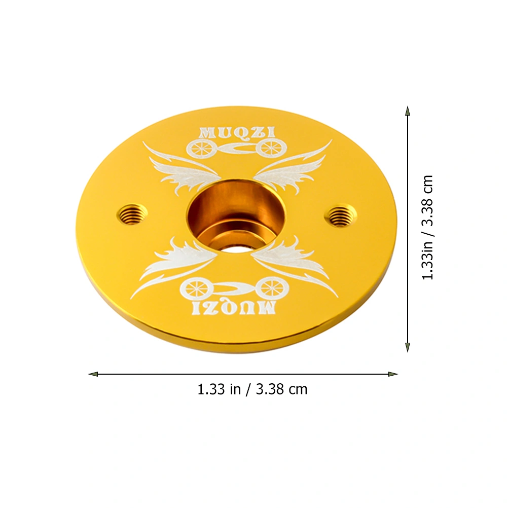 MTB Stem Bike Headset Stem Caps Kit Stopwatch Seat (Golden)