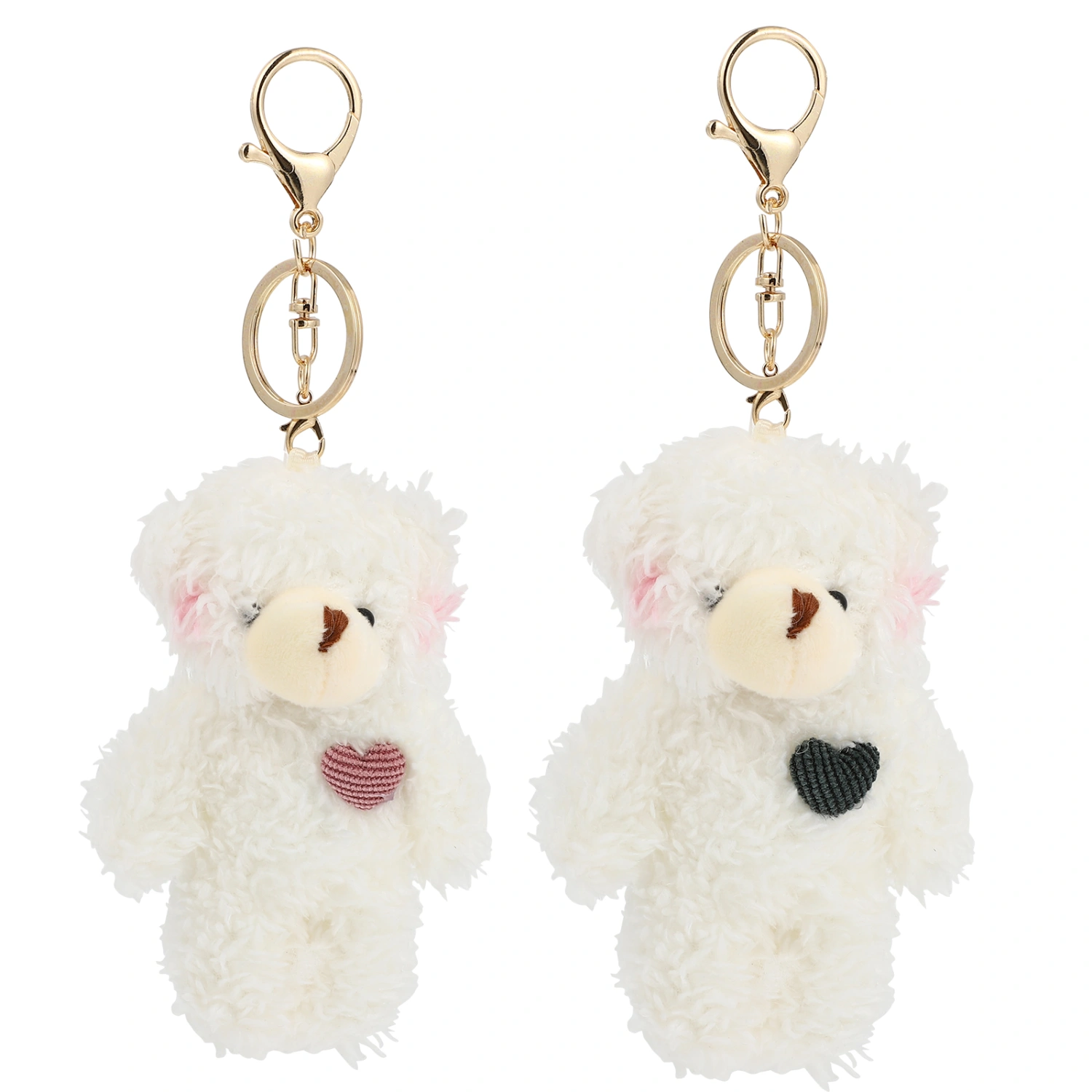 2pcs Key Chain Pendants Plush Bear Bag Hanging Pendants Key Rings Pendant