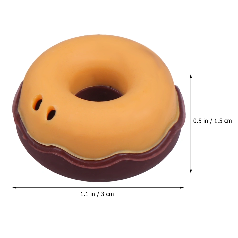 10pcs Creative Donut Silicone Headphones Earphone Holder Cable Winder Cord Organizer Box Cord Wire Storage Case Managemet (Coffee)