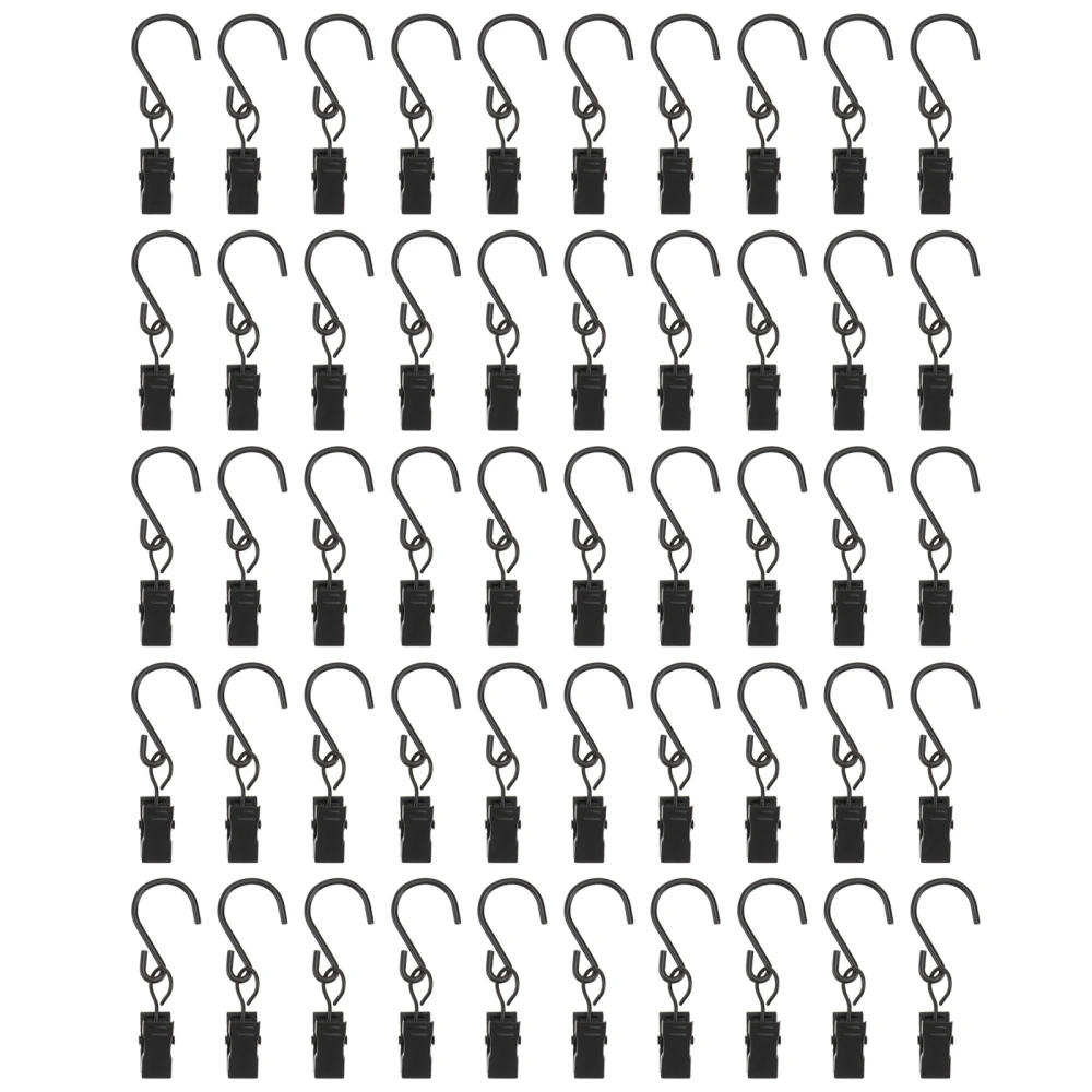 50pcs Curtain Hook Clips Curtain Hanging Clip Curtain Fixators Curtain Clamps