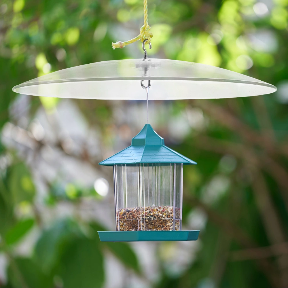 Bird Feeder Protector Bird Feeder Rain Baffle Hanging Flowerpot Rain Cover Feeder Dome