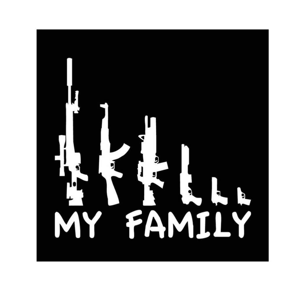 MY FAMILY Car Sticker Reflective Waterproof Automobile Window Body Bumper Decal Safety Sign (White)