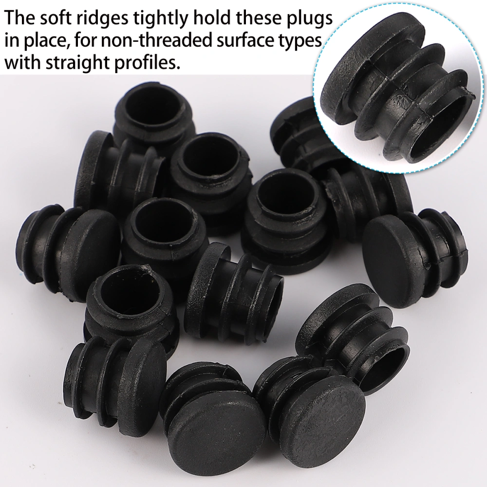 100pcs 16mm Round Plastic Cover Furniture Leg Plug Blanking End Caps Tube Bung