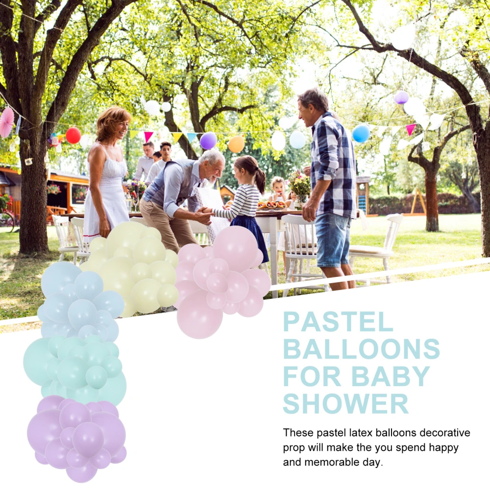 1 Set Pastel Balloon Garland Kit Pastel Latex Balloons for Wedding Party