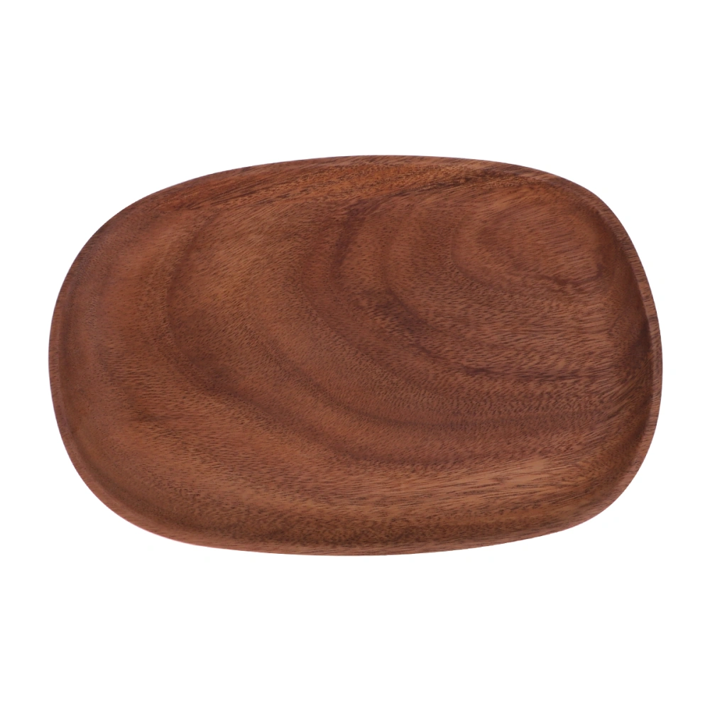 Wood Plate Irregular Shape Fruit Plate Creative Snack Dessert Tray Solid Wood Fruit Tray (Large Size)