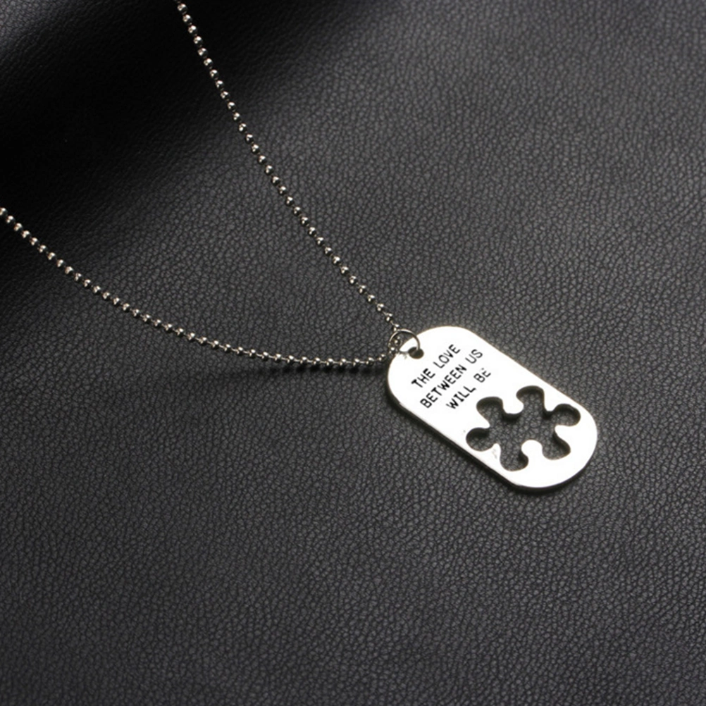 50cm Long Stainless Steel Couple Valentine Relationship Necklace for Lovers