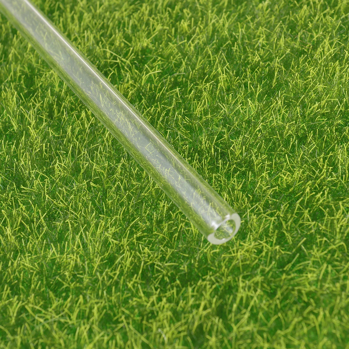 10Pcs Transparent Glass Straws Colorful Reusable Heat Resistant High Temperature Resistance Drinking Straws (Transparent)