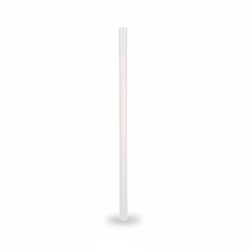 10Pcs Transparent Glass Straws Colorful Reusable Heat Resistant High Temperature Resistance Drinking Straws (Transparent)