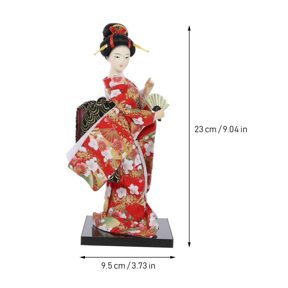 Creative Japanese Doll Decor Geisha Doll Adorn Kimono Doll Ornament for Home