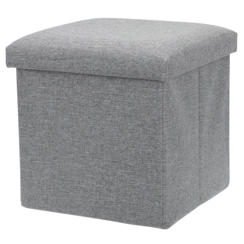 Home Folding Storage Stool Storage Box Folding Ottoman Storage Box with Lid