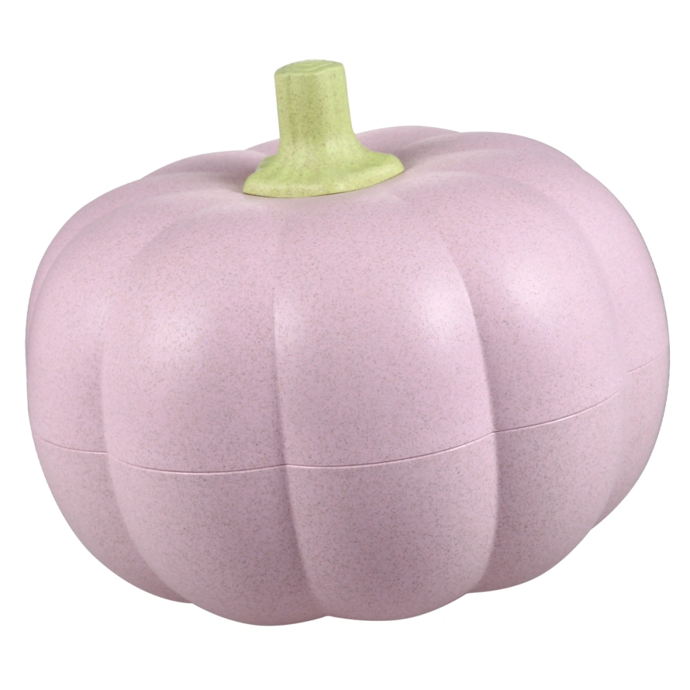 Big Pumpkin Shaped Fruit Plate Snack Fruit Tray Nuts Candy Sealing Storage Box for Party Festival (Pink)