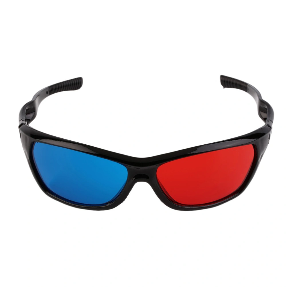 6pcs Red Blue 3D Glasses Arc Shaped 3D Glasses Stereo Glasses Fashion 3D Glasses