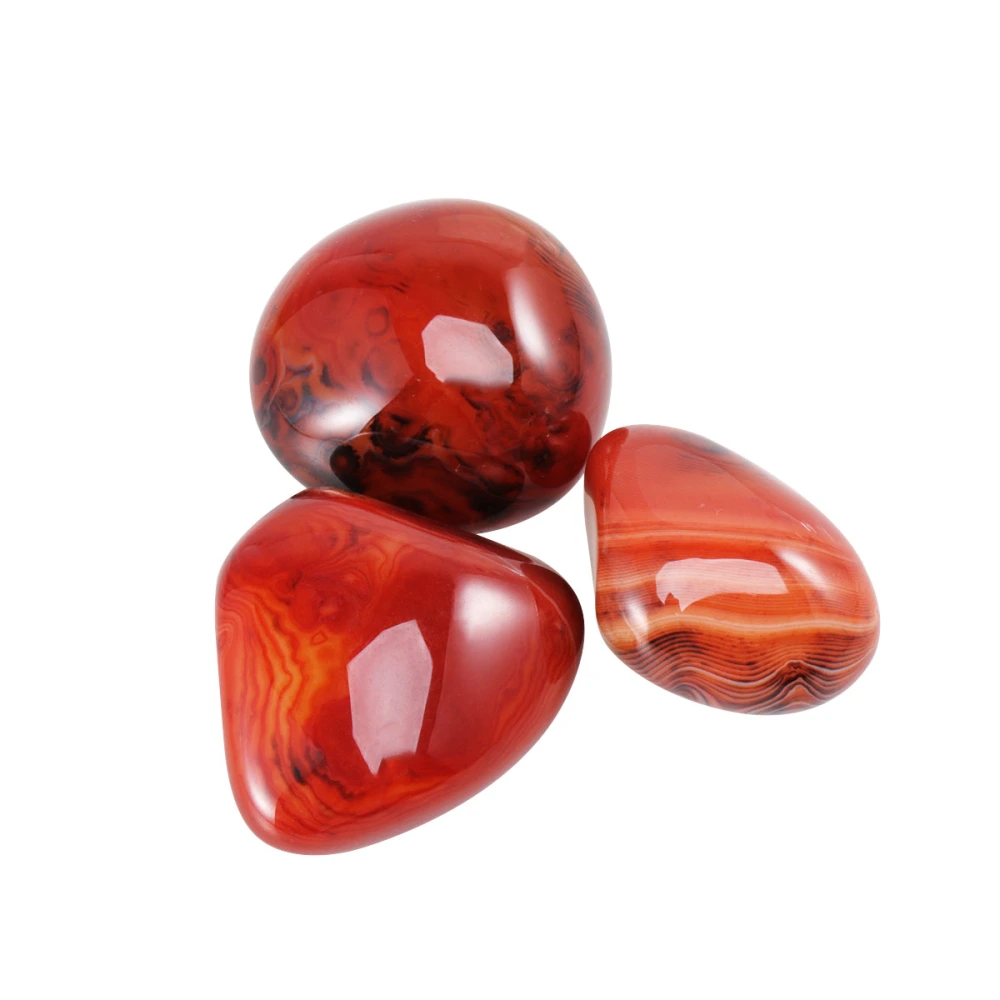 3pcs Agate Tumbled Stone Sardonyx Natural Sardonyx Agate Healing Stones for Art Crafts Fountains Crystal Healing Pendant (Small Size, About 2-3cm)