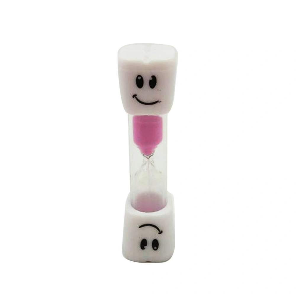 Kids Toothbrush Timer 3 Minutes Smiling Sand Timer for Brushing Children's Teeth (Pink)