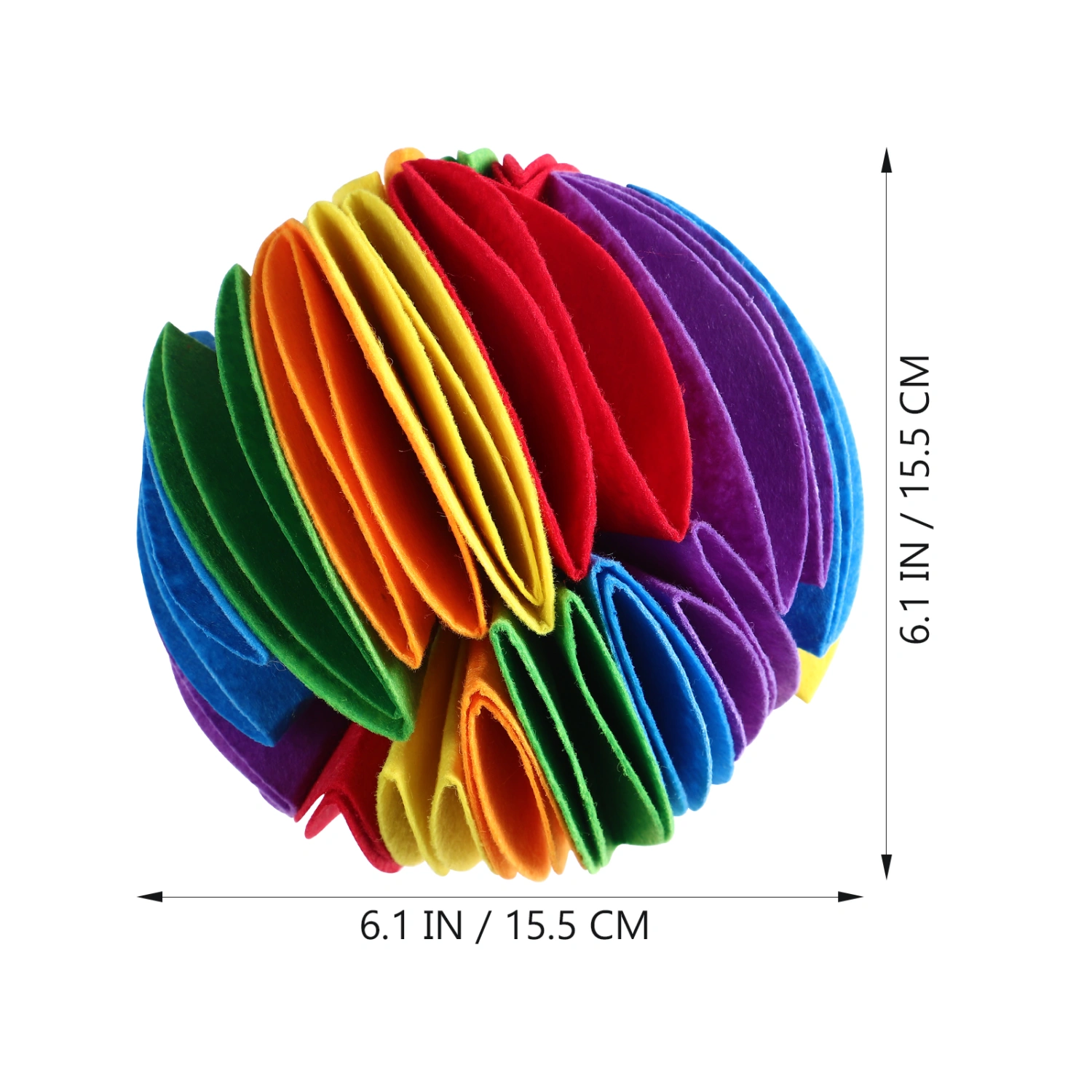 Interactive Dog Ball Pet Snuffle Ball Dog Puzzle Toy Colorful Dog Treat Dispenser Toy Felt Ball