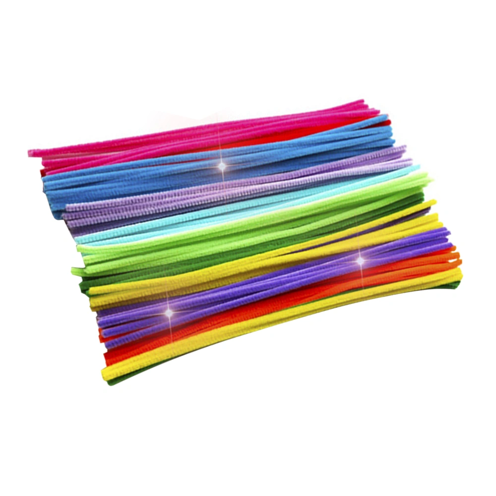 200pcs 10 Colors Kids Child Craft Twisting Plush Sticks Handmade Art DIY Materials Twistable Stick Toys (Colorful)