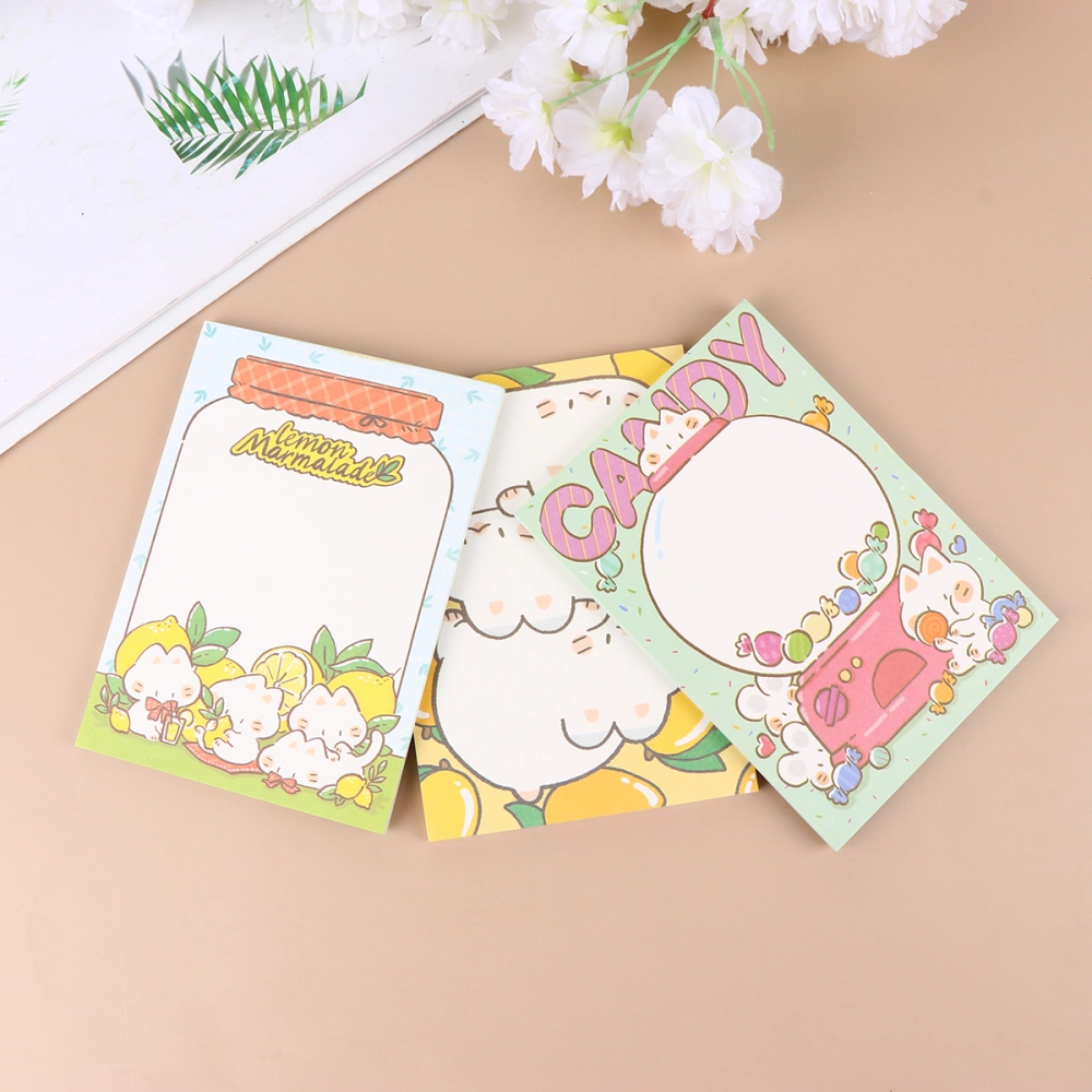 3pcs Large Notepad Tearable Note Pads Memo Pad Students Stationery Note Paper for Office School