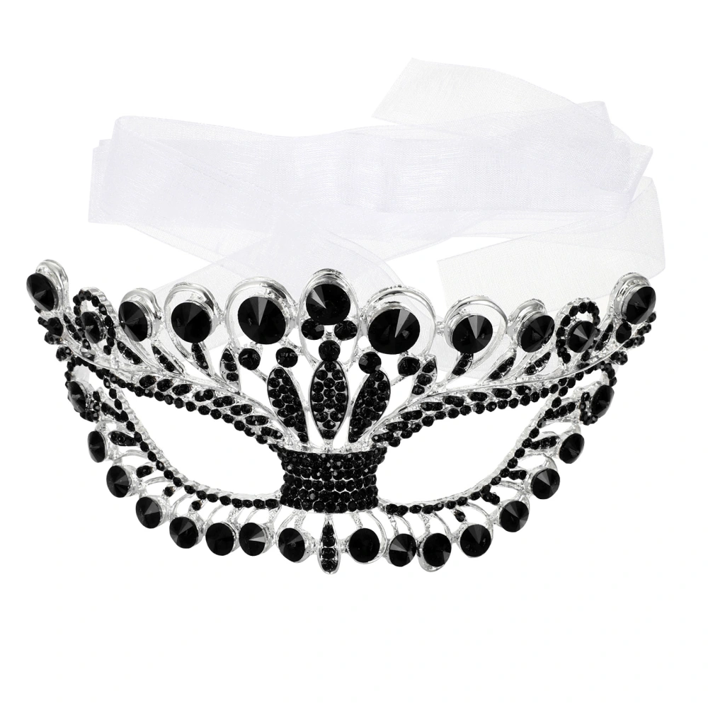 Rhinestone Half Face Mask Halloween Masquerade Mask Dancing Party Accessories