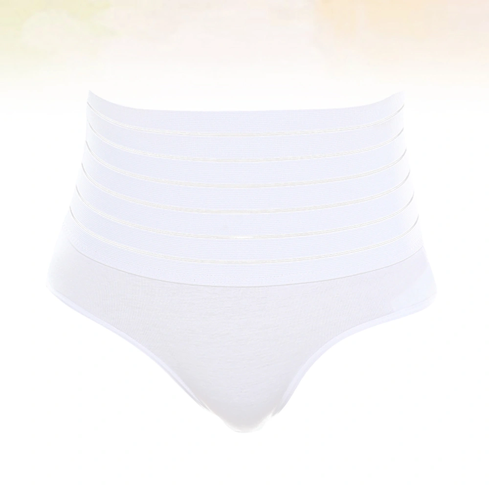 1pc Women Butt Lifter Line Body Shaper Hip Abdomen Tummy Control Panties High Waist Firm Underwear - Size L (White)