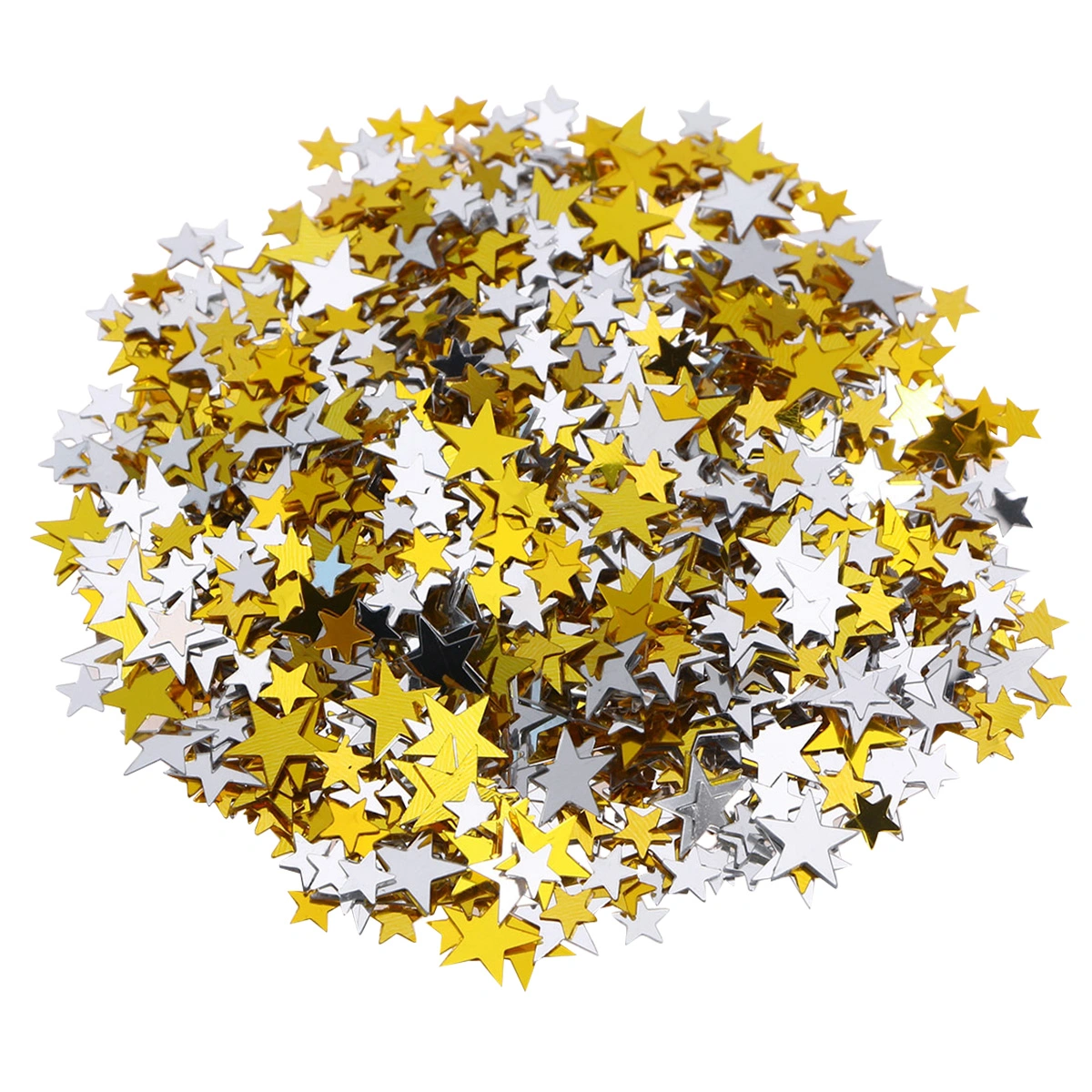 15g Mixed Pentagram Shaped Confetti for Graduation Party Supplies Perfect Graduation Decoration for Grad Party - 6/10mm (Golden and Silver)